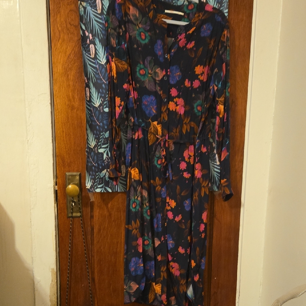 Oilily Multicolor Floral Long Sleeve Dress